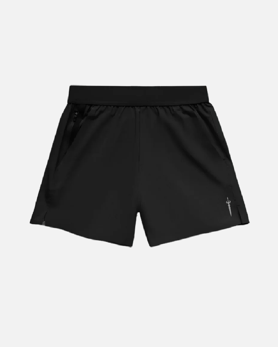 Black shorts on a light gray background