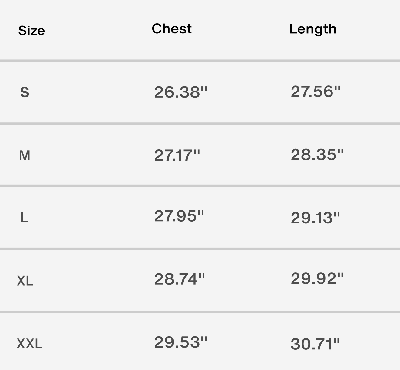 Size Chart Image