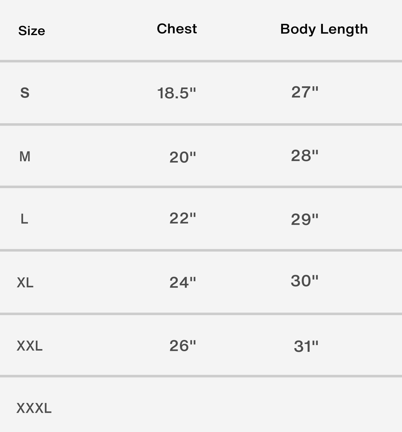 Size Chart Image