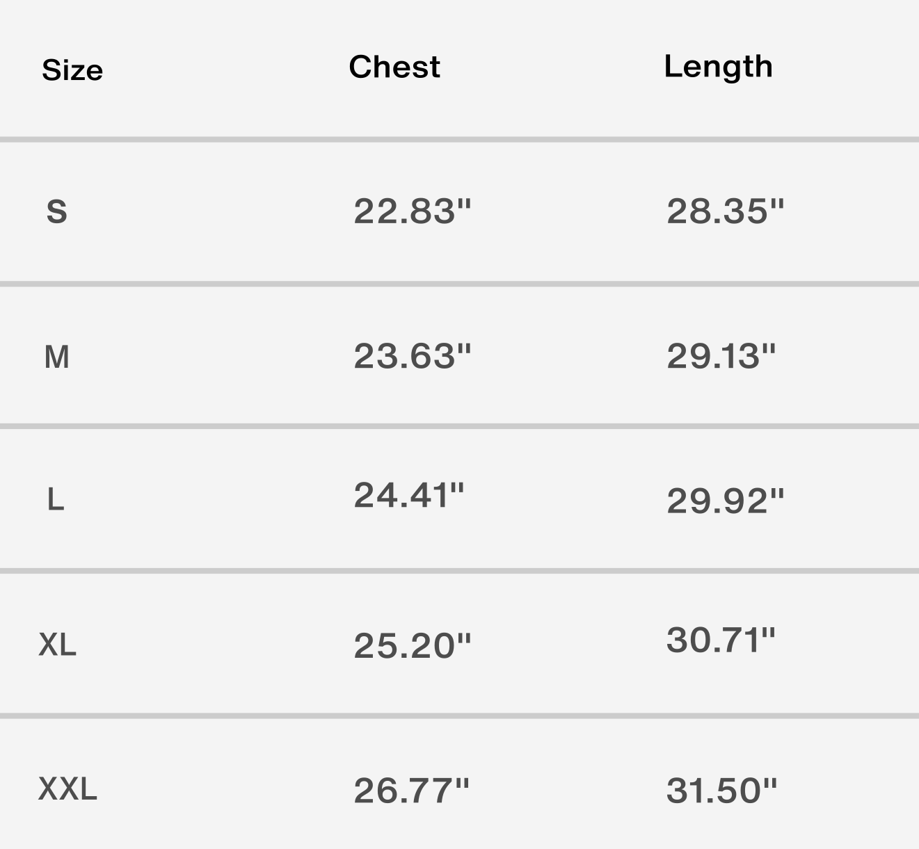 Size Chart Image