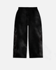 Black wide-leg pants on a white background