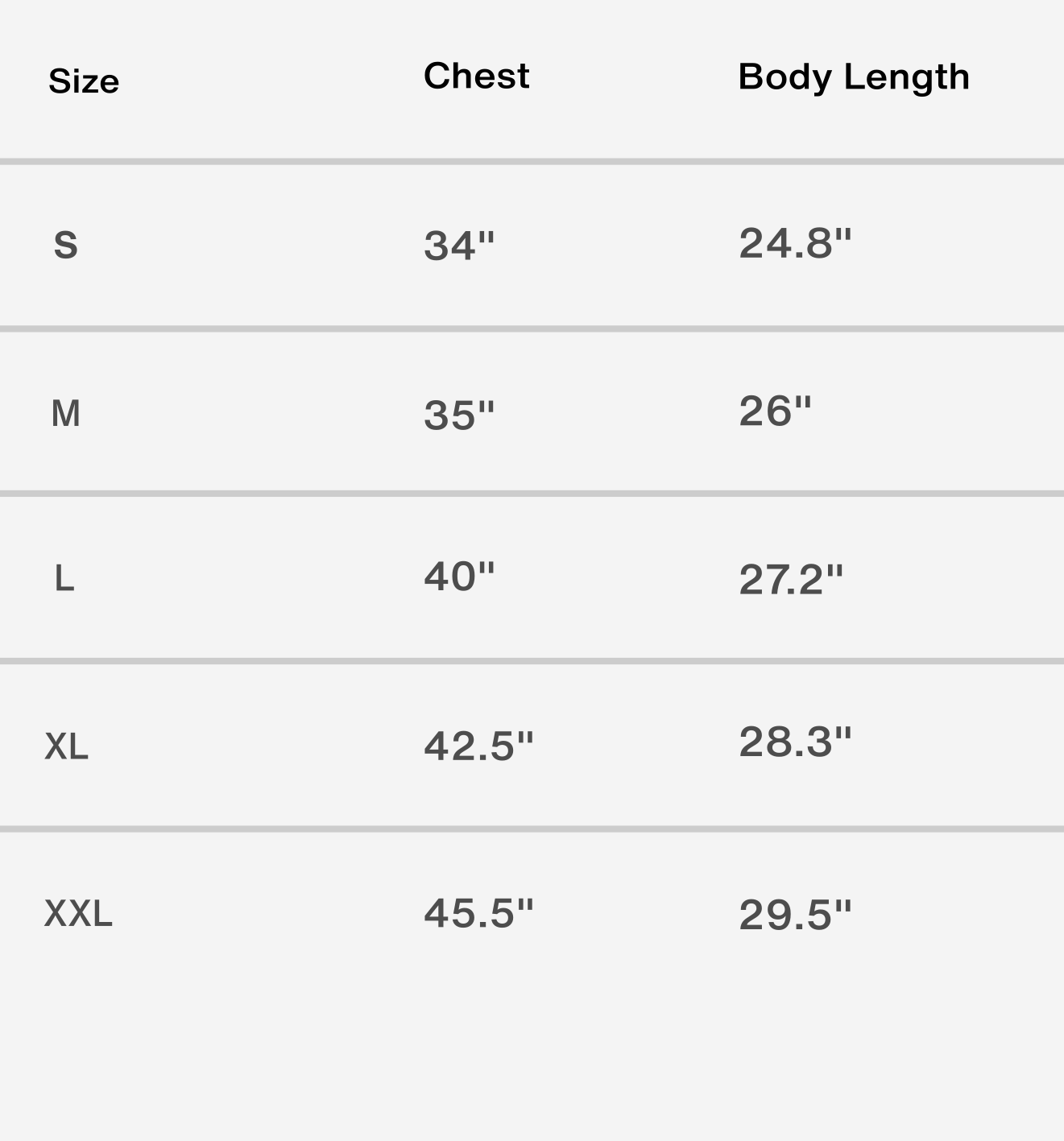 Size Chart Image