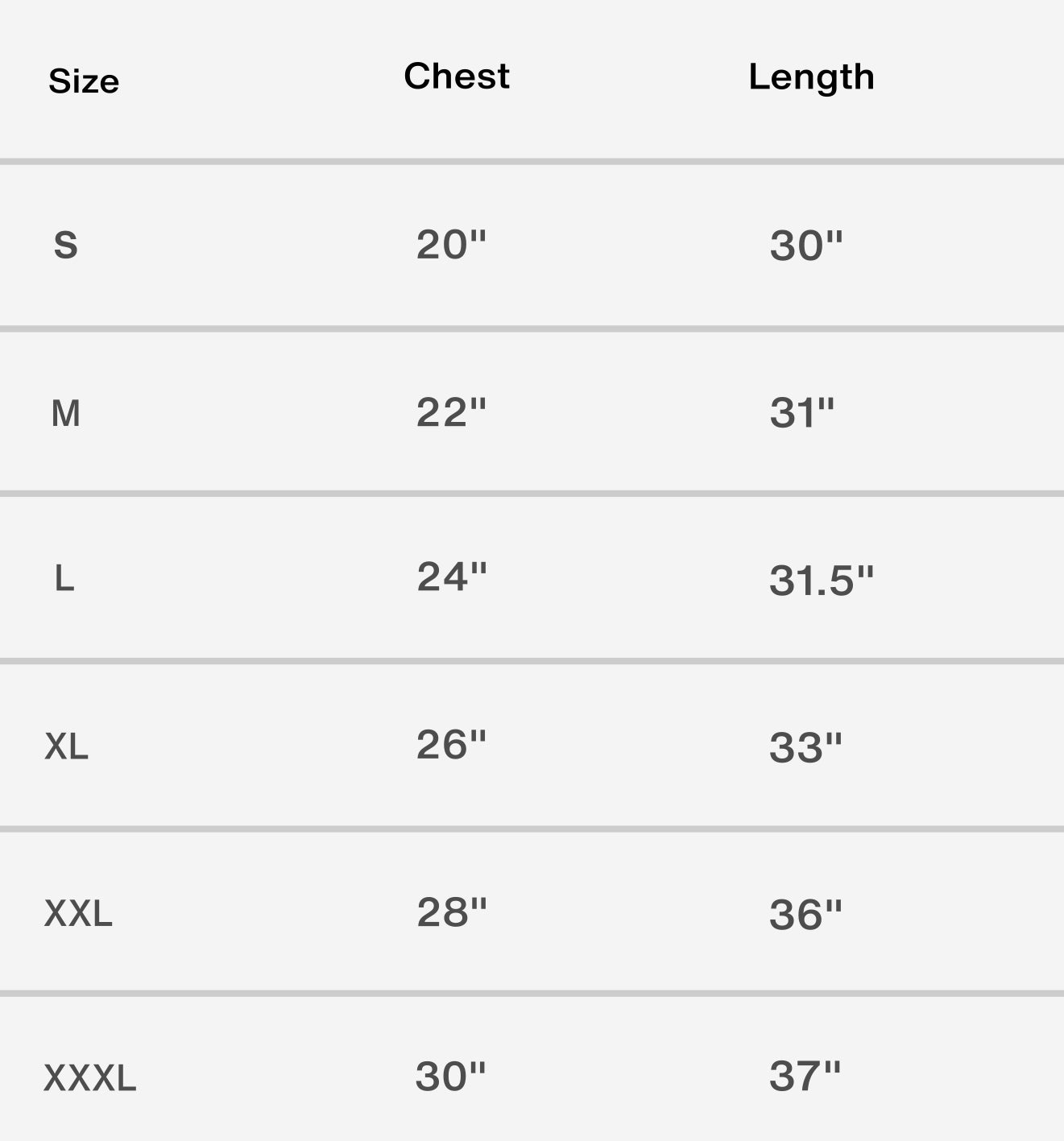 Size Chart Image