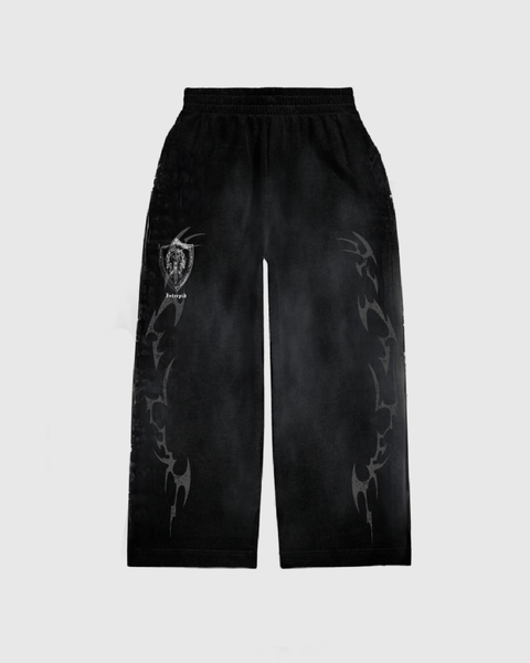 ★NOIAGO★ Applique Bermuda Sweatpants Black NOI1493 Damarindo Track Pant Archivio- Black/ Black – Sergio Tacchini